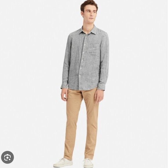 Uniqlo Light Blue Men's Button-Down Shirt - Picture 6 of 6